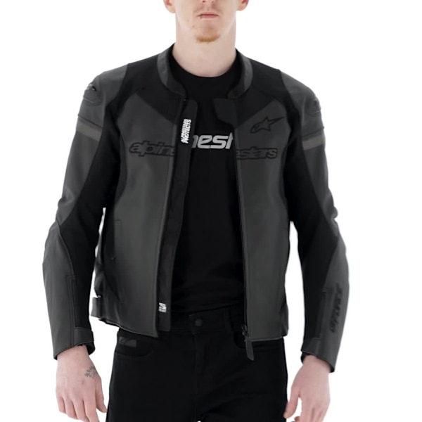 Alpinestars GP Force Leather Jacket - Black / Black - FREE UK DELIVERY